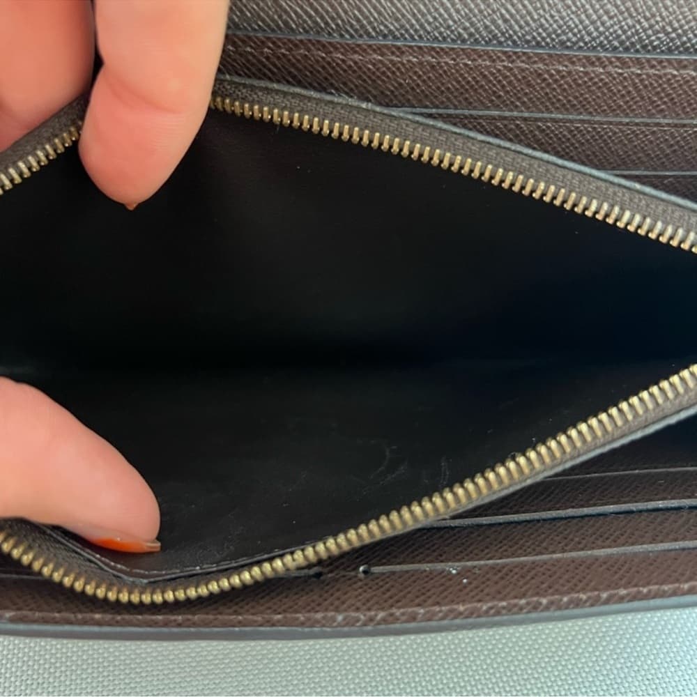 Authentic Louis Vuitton Damier Ebene Normandy Emilie Wallet - Thumbnail 6