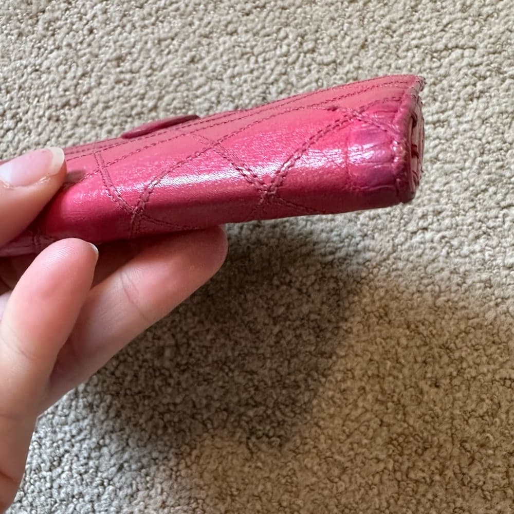 Chanel Diamond Stitch collection long flap wallet pink gold - Thumbnail 6