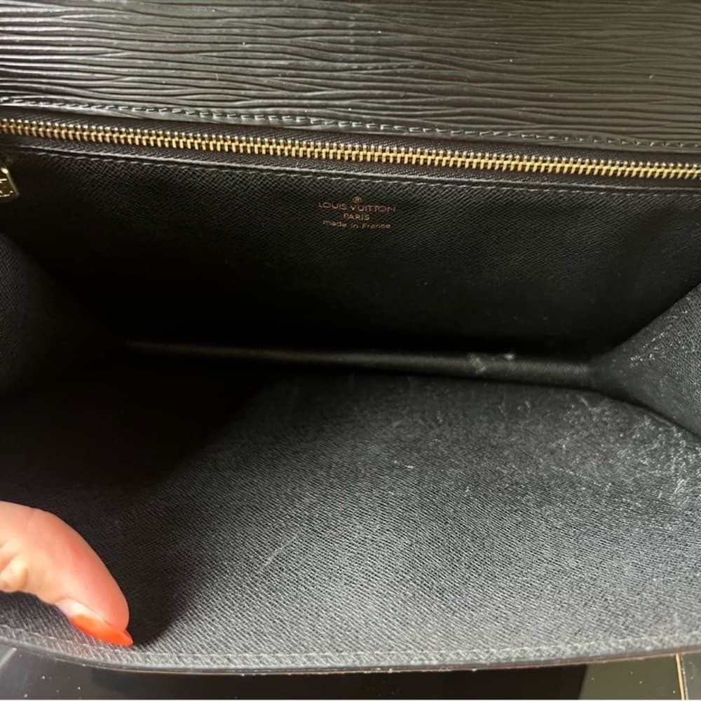 Authentic Louis Vuitton Monceau handbag black gold - Thumbnail 7