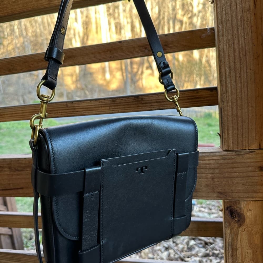 Tory Burch Alastair caged leather shoulder bag black - Thumbnail 8