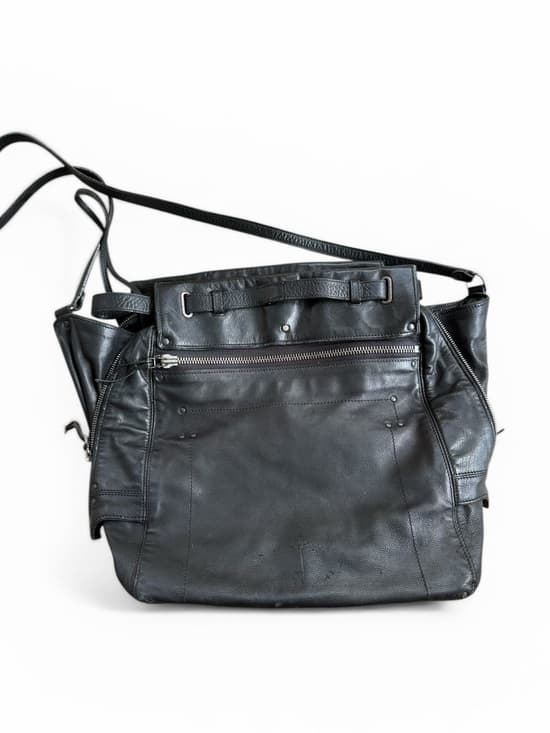 Jerome Dreyfuss Pedro crossbody leather tote bag black - Thumbnail 10