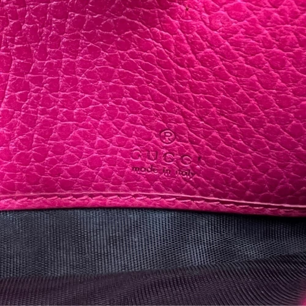 Authentic Gucci Marmont wallet on chain hot pink gold - Thumbnail 6