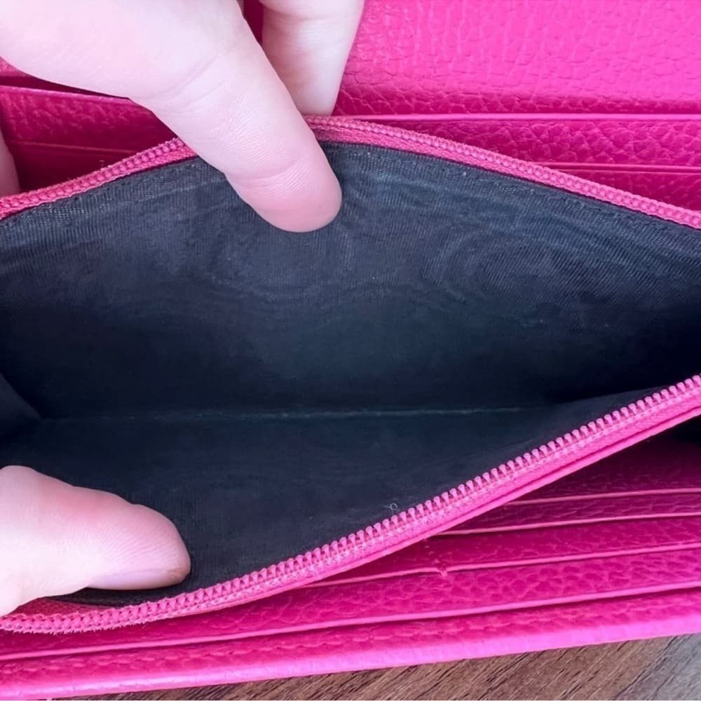 Authentic Gucci Marmont wallet on chain hot pink gold - Thumbnail 7