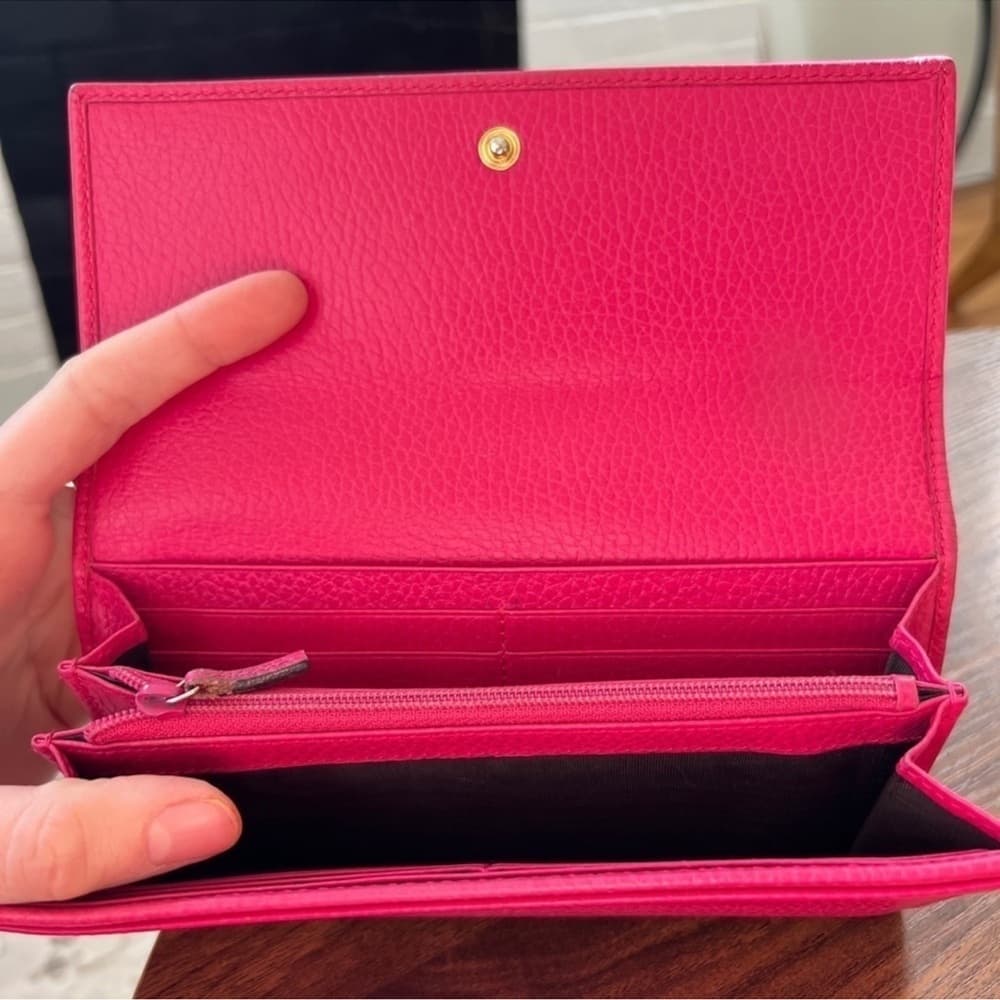 Authentic Gucci Marmont wallet on chain hot pink gold - Thumbnail 5