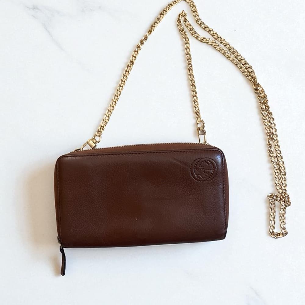 Gucci Soho Continental zip around wallet on chain crossbody - Thumbnail 11