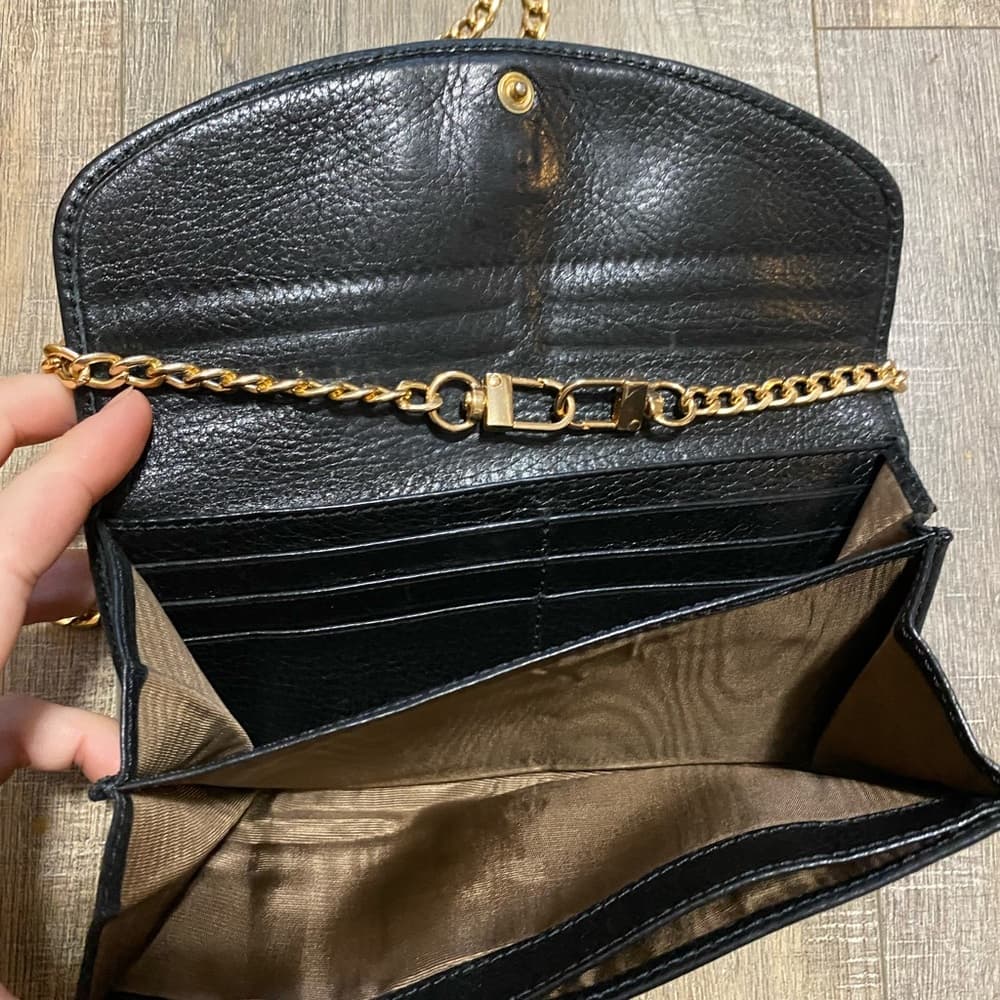 Chloe Lilly leather wallet on chain crossbody black gold - Thumbnail 4