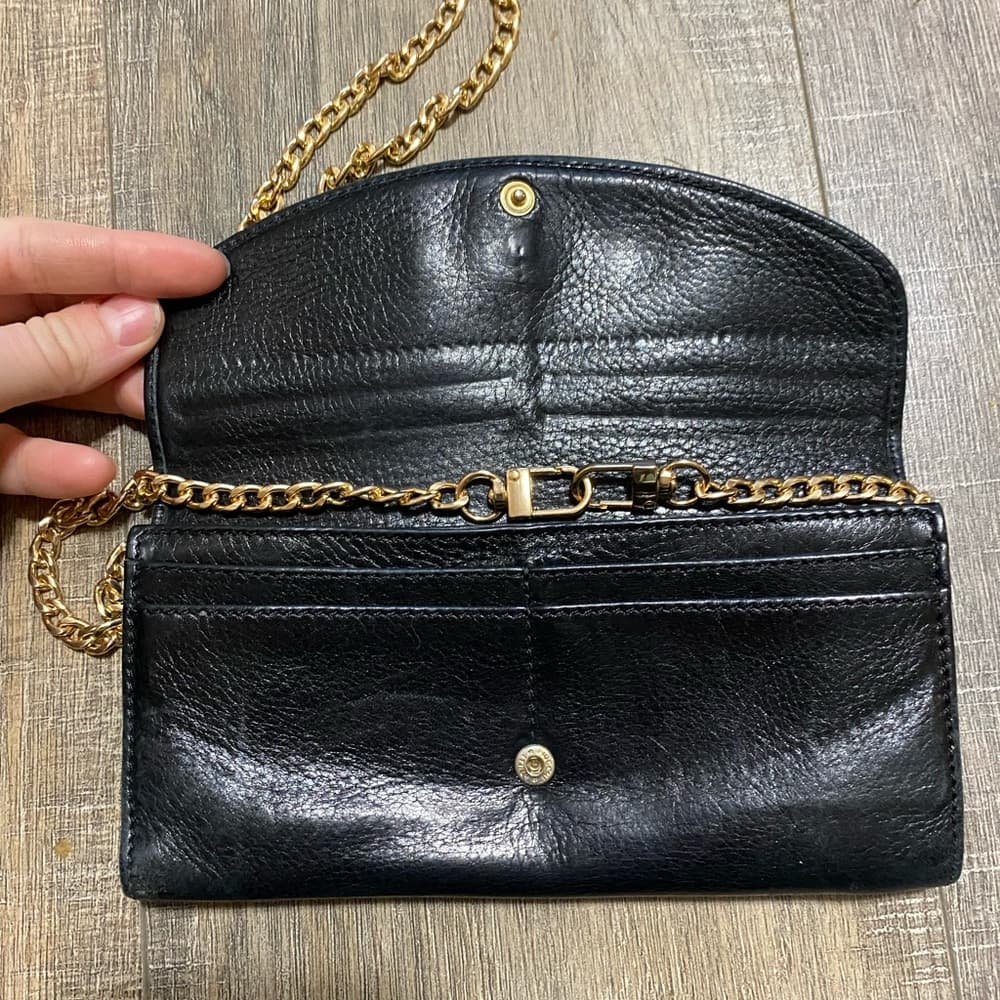 Chloe Lilly leather wallet on chain crossbody black gold - Thumbnail 3