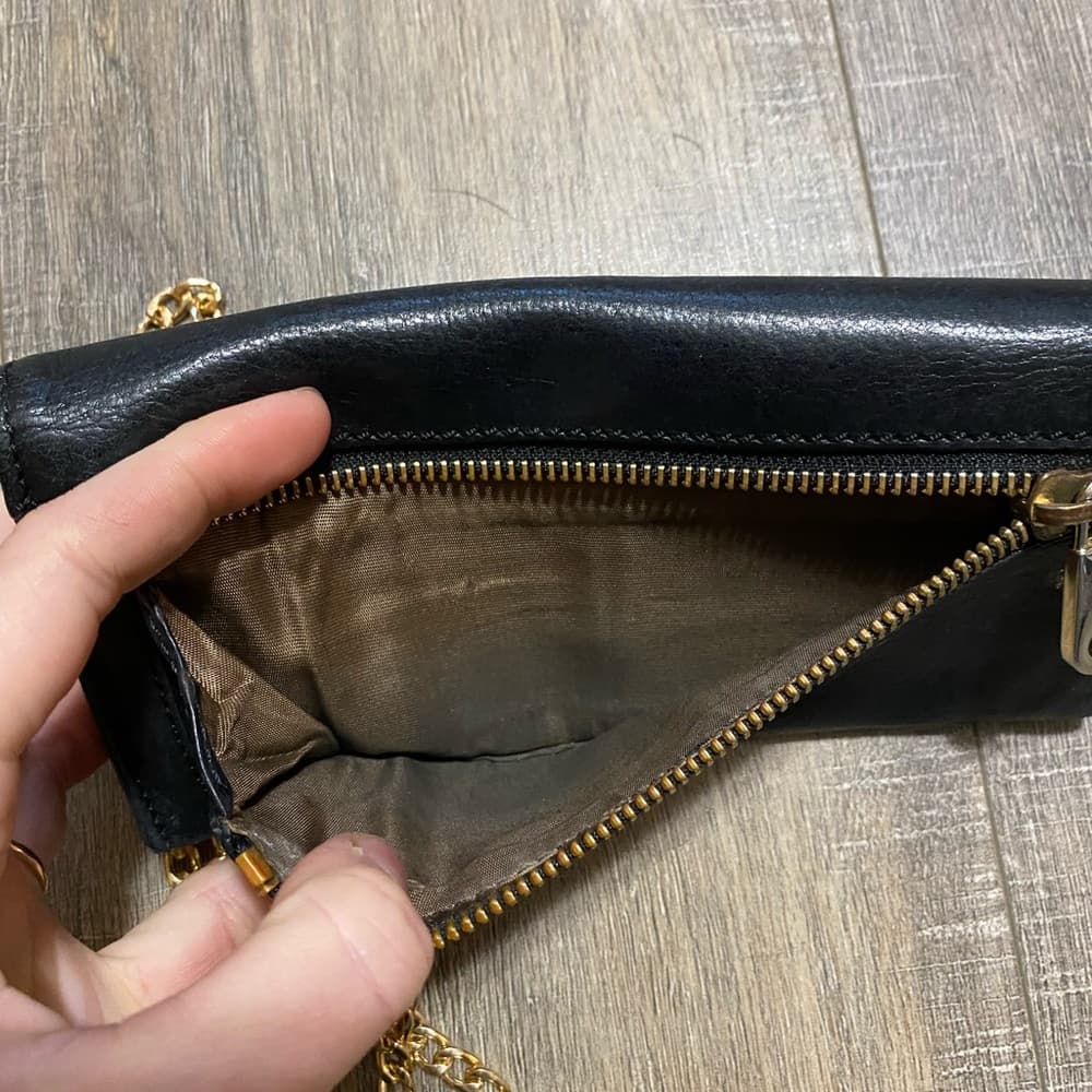 Chloe Lilly leather wallet on chain crossbody black gold - Thumbnail 6