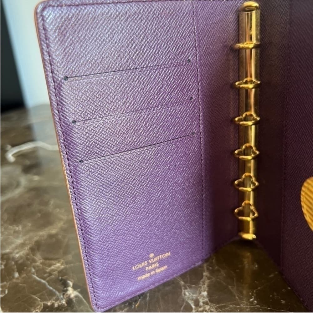 Authentic Louis Vuitton Yellow Epi Agenda PM - Thumbnail 5