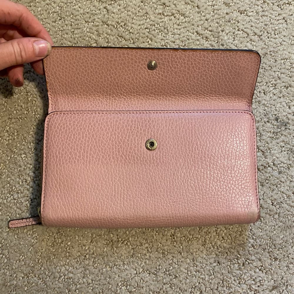 Gucci Betty leather GG logo wallet on chain crossbody pink gold - Thumbnail 4