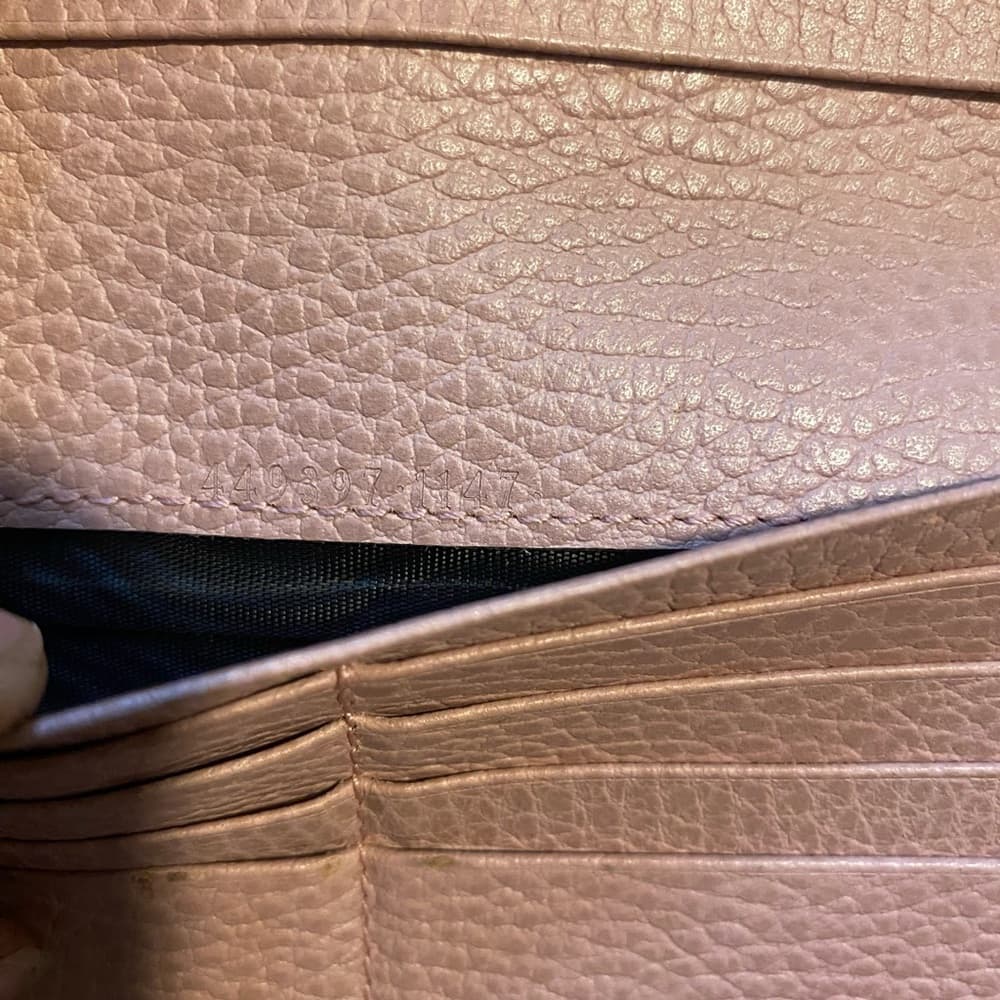 Gucci Betty leather GG logo wallet on chain crossbody pink gold - Thumbnail 7