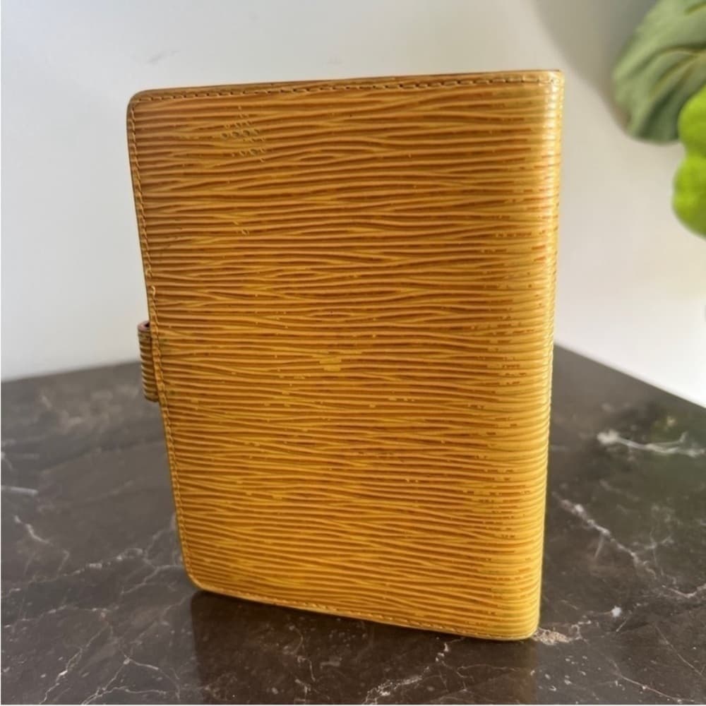 Authentic Louis Vuitton Yellow Epi Agenda PM - Thumbnail 3