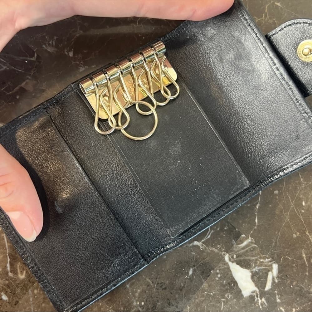 Authentic Gucci Guccissima heart key holder - Thumbnail 3