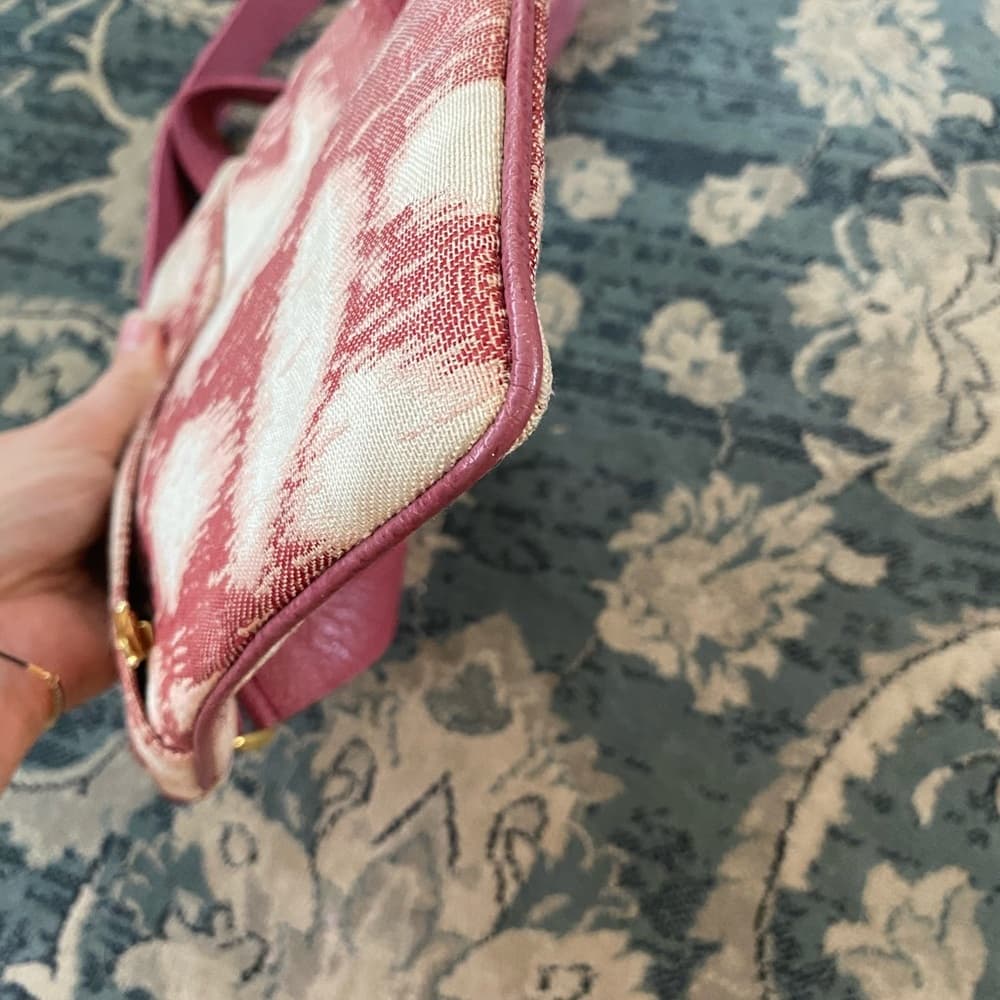 Vivienne Westwood leopard canvas leather crossbody bag pink gold - Thumbnail 6