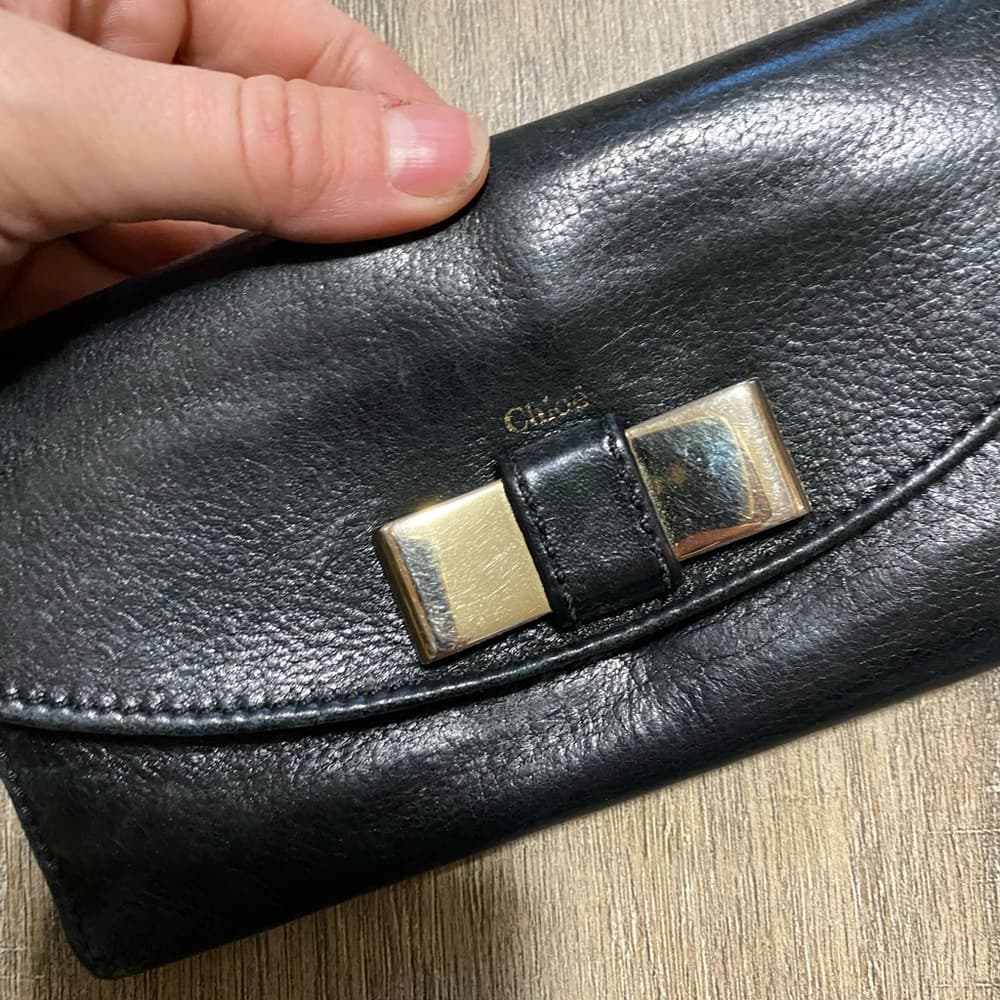 Chloe Lilly leather wallet on chain crossbody black gold - Thumbnail 5