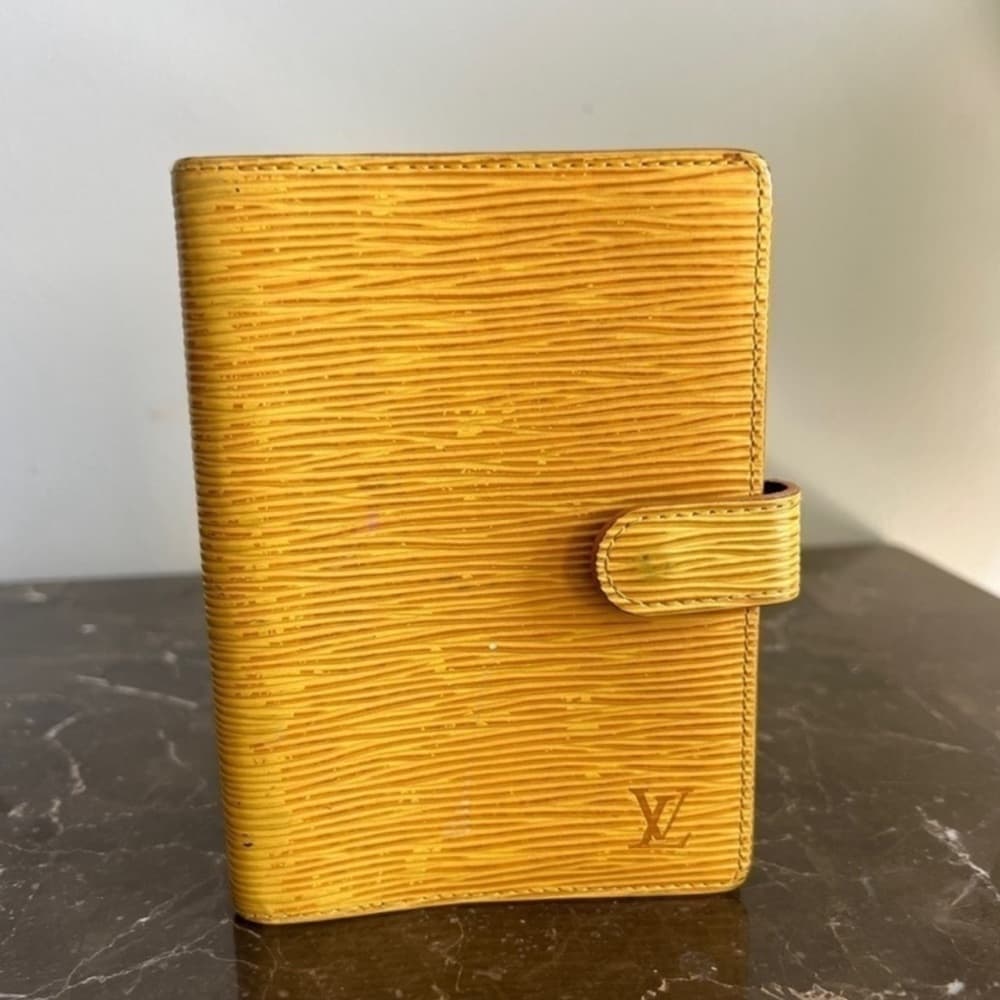 Authentic Louis Vuitton Yellow Epi Agenda PM - Thumbnail 9