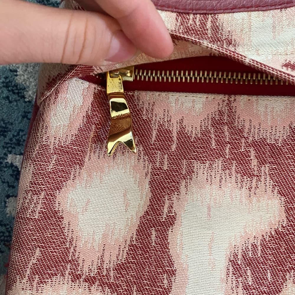 Vivienne Westwood leopard canvas leather crossbody bag pink gold - Thumbnail 9