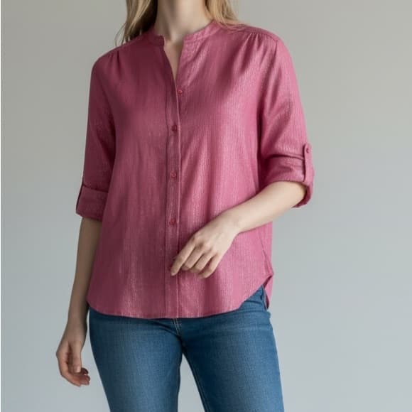 NWT Suzi Kondi lurex blouse pinn - Thumbnail 6