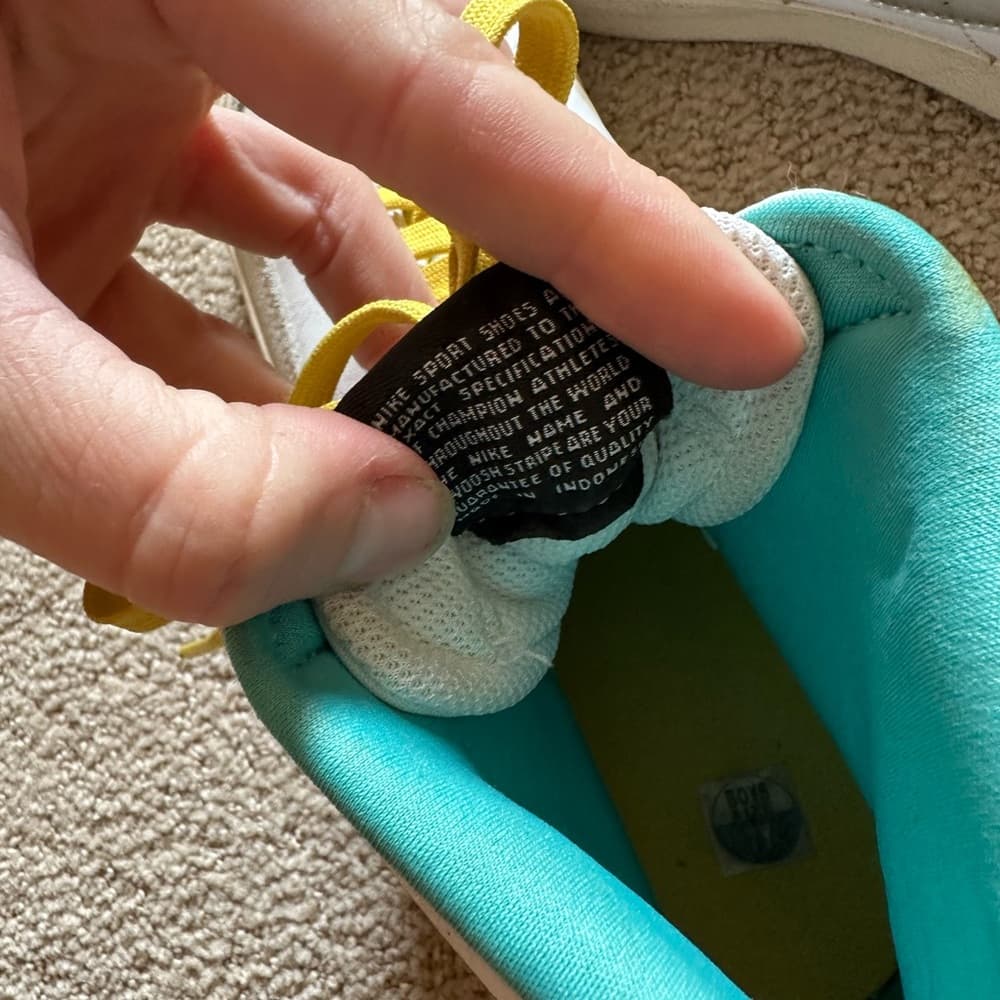 Nike Blazer Mid '77 Big Kids' Shoes White/Vivid Sulfur/Washed Teal/ Silver - Thumbnail 6