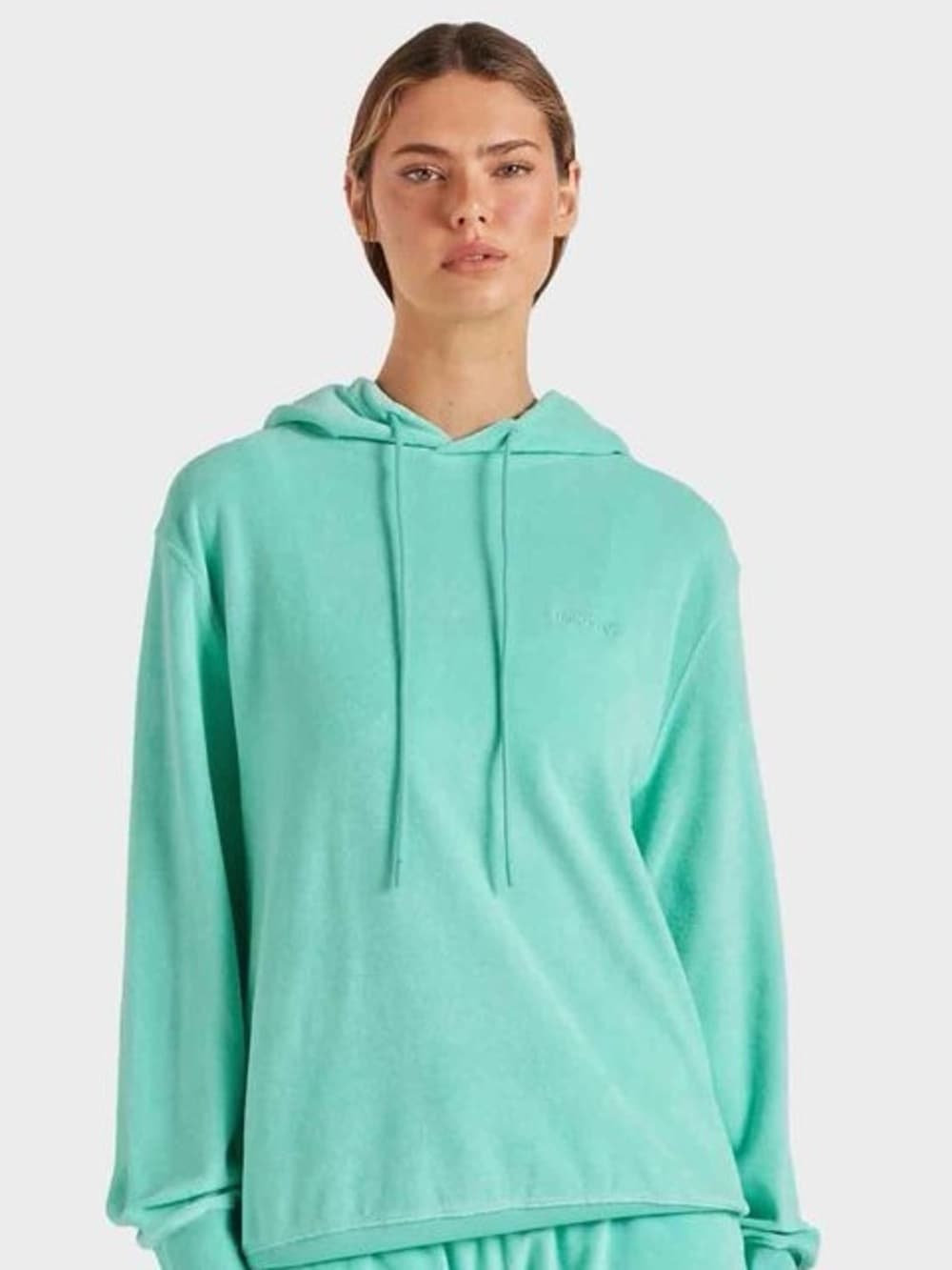 Hunza G Terry Towelling hoodie green - Thumbnail 2