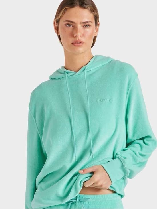 Hunza G Terry Towelling hoodie green - Thumbnail 7