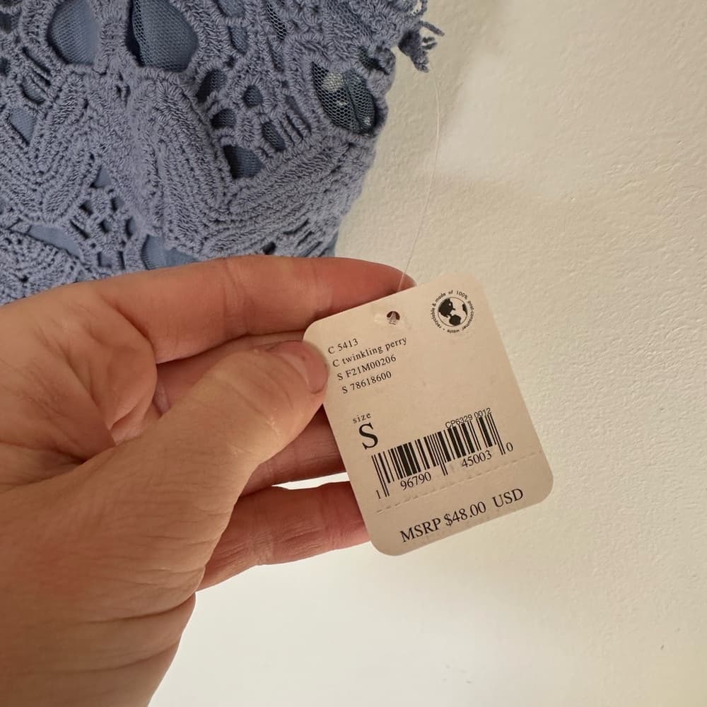 NWT Free People Athena bralette Twinkling Perry small - Thumbnail 2