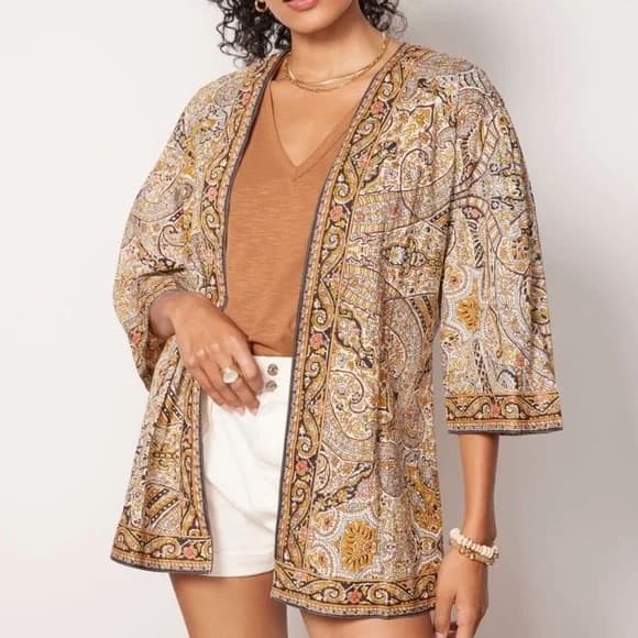 Cleobella Kaleidoscope Bohemian Paisley Kimono - Thumbnail 6