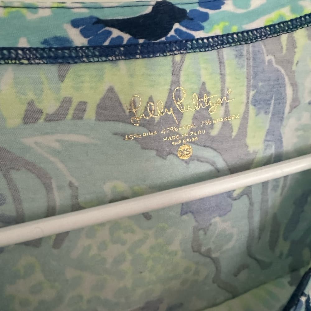 Lilly Pulitzer Alinda top Indigo Sunset Swim xs - Thumbnail 2