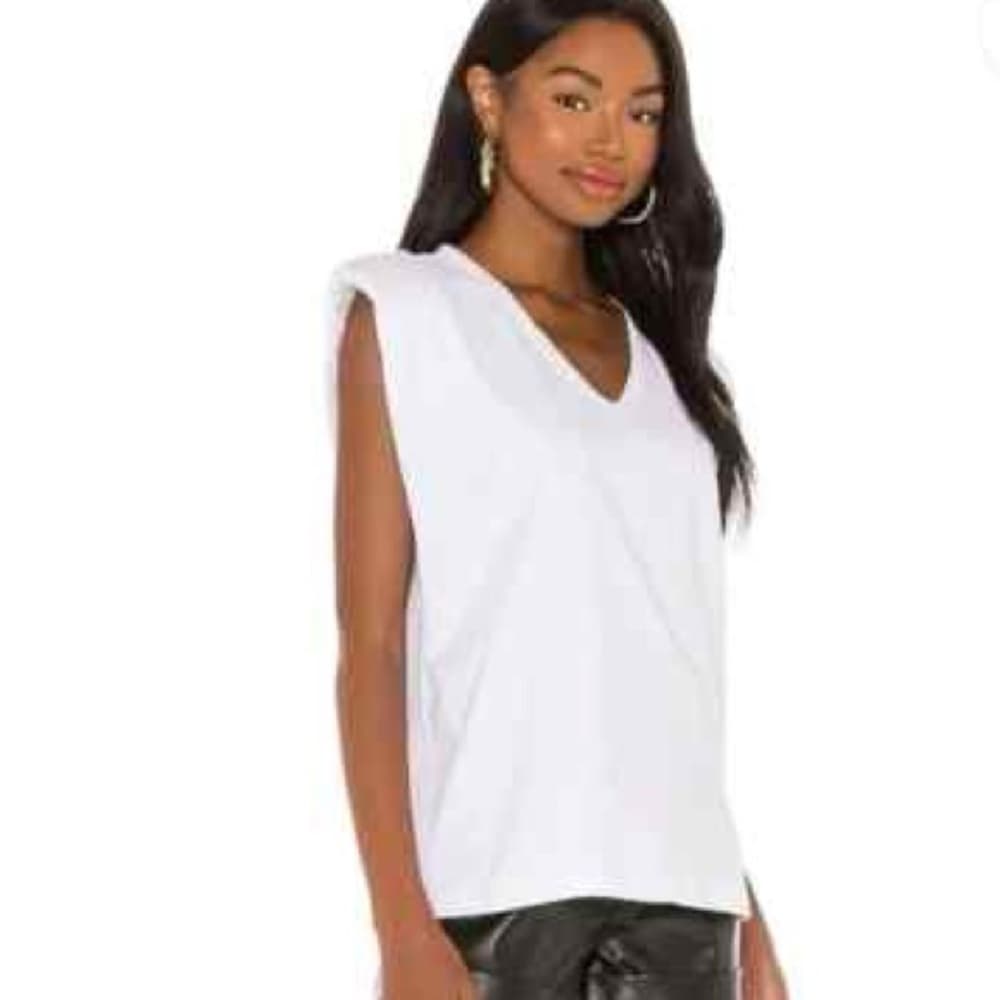 NWT BlankNYC Big Shoulder Might Be Right tank white - Thumbnail 5