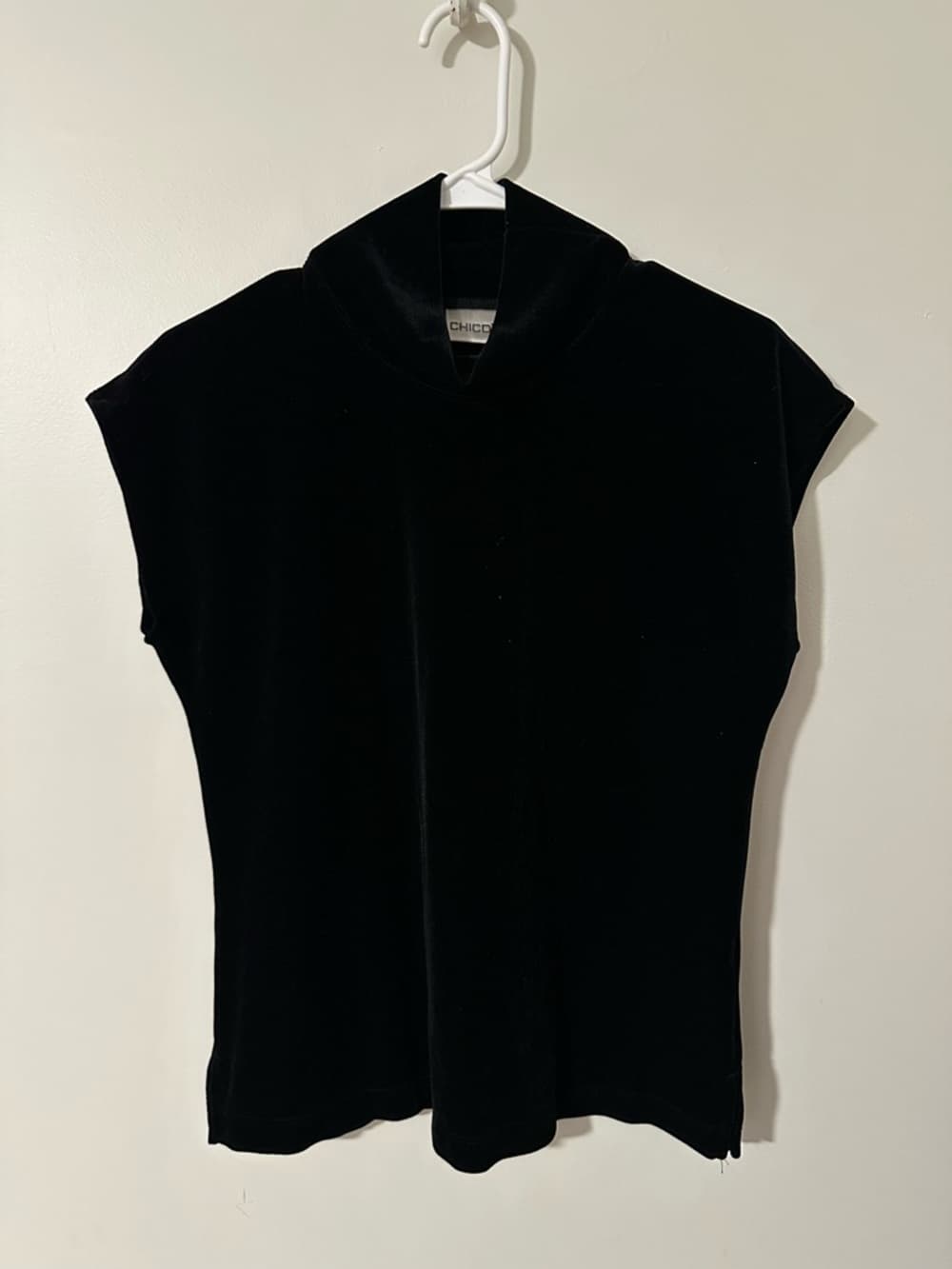 Chico’s velvet mock neck short sleeve top - Thumbnail 2