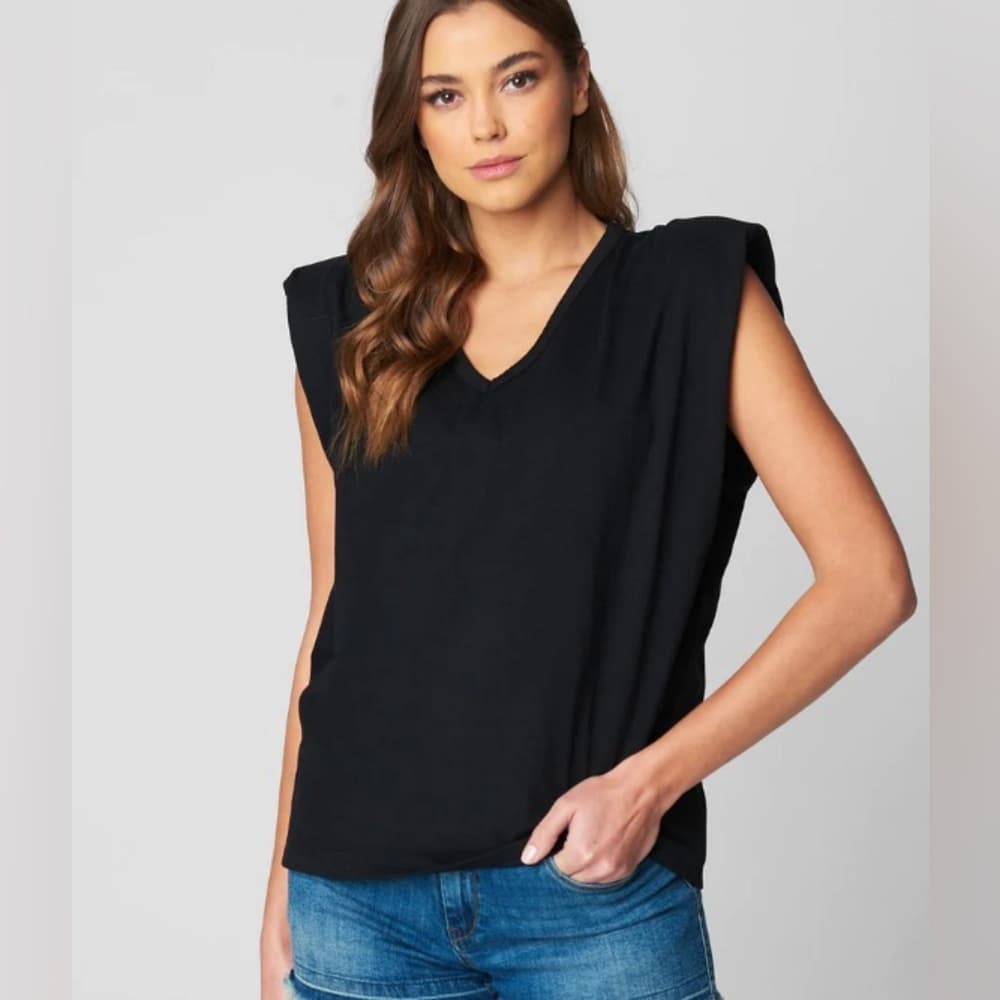 NWT Blank NYC Big Shoulder Might be It tank black - Thumbnail 3