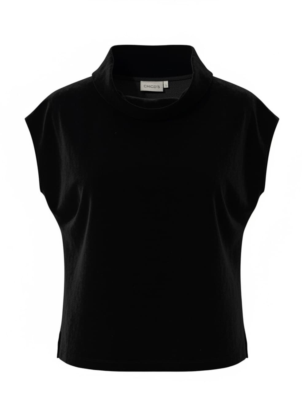 Chico’s velvet mock neck short sleeve top - Thumbnail 5