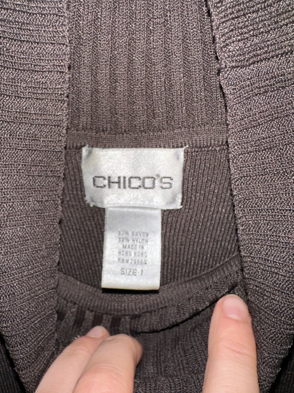 Chico’s mock neck sleeveless top brown - Thumbnail 2