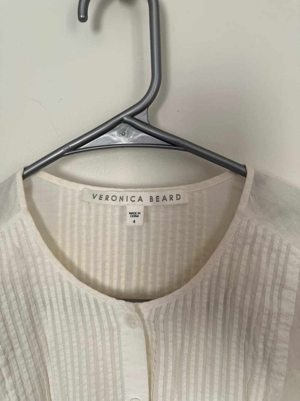 Veronica Beard Milli eyelet long sleeve top - Thumbnail 2