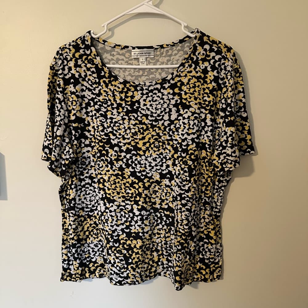 St. John Sport moon print blouse