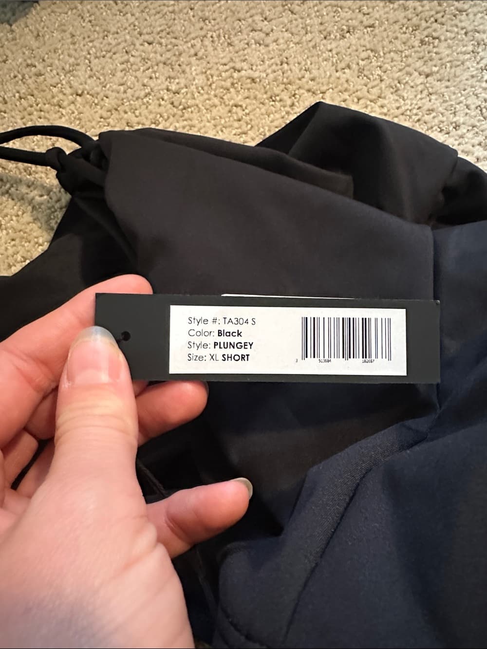 NWT TA3 Plungey one piece swimsuit black extra large short - Thumbnail 3