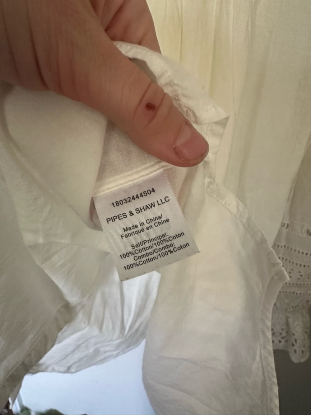 Veronica Beard Milli eyelet long sleeve top - Thumbnail 4