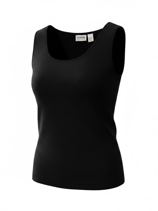 Chico’s Travelers boxy short sleeve blouse black - Thumbnail 5