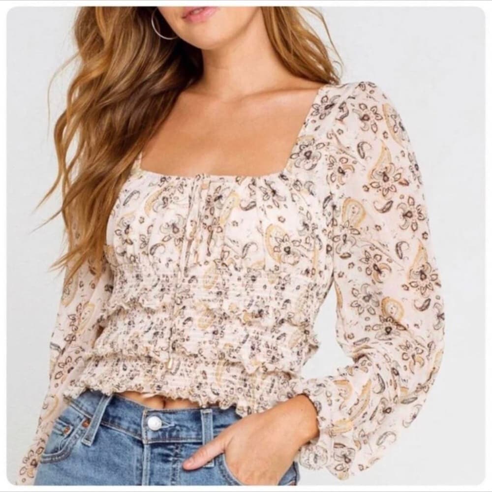Free People Lolita peasant blouse - Thumbnail 6