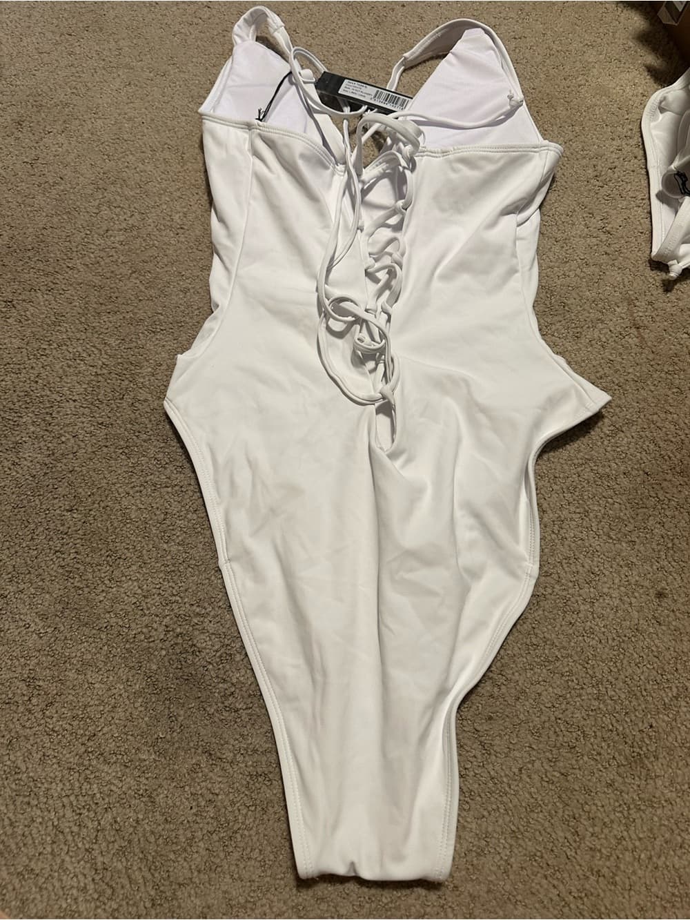 NWT TA3 Hi Cut Plungey one piece swimsuit medium short - Thumbnail 2