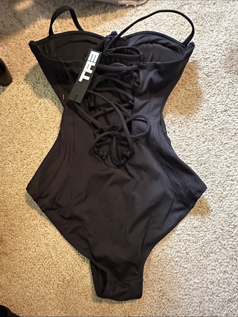 NWT TA3 Pushy one piece swimsuit black xxs short d/dd - Thumbnail 2