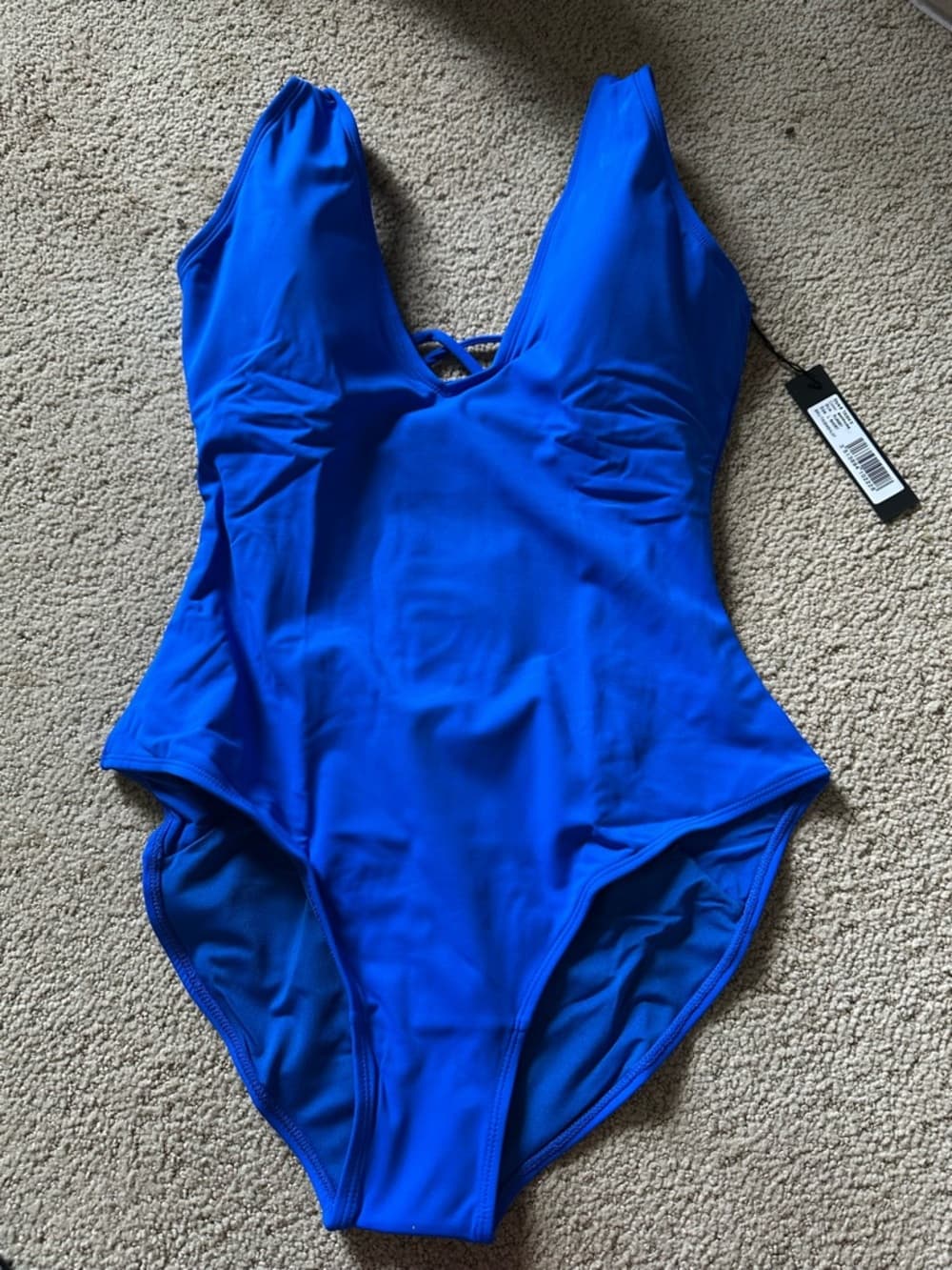 NWT TA3 Plungey one piece swimsuit Sapphire - Thumbnail 4