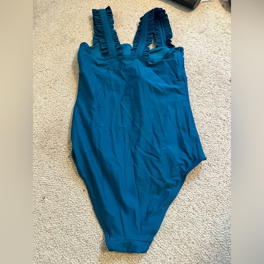 Ephemera one piece ruffle swimsuit teal - Thumbnail 2