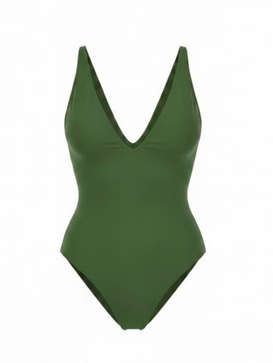 NWT TA3 Plungey one piece swimsuit army green extra small short - Thumbnail 5