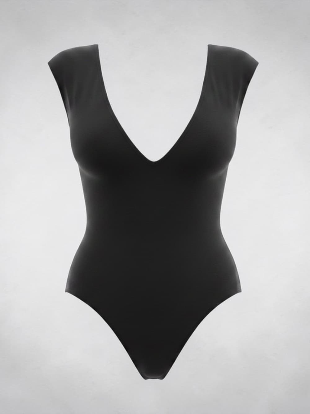 NWOT TA3 Plungey Muscle one piece swimsuit black large extra long - Thumbnail 4