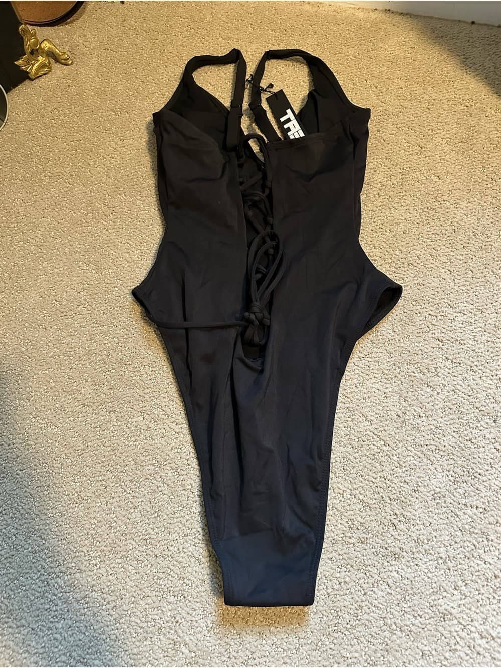NWT TA3 Plungey Hi Cut one piece swimsuit large regular - Thumbnail 2