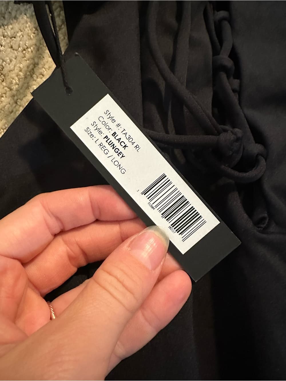 NWT TA3 Plungey one piece swimsuit black large regular - Thumbnail 3