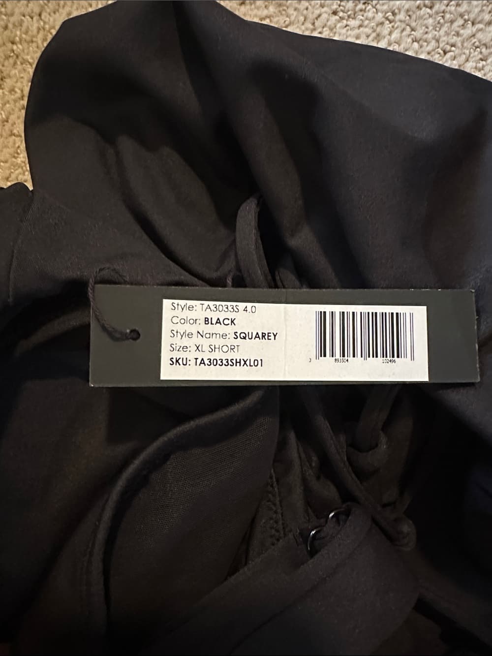 NWT TA3 Squarey large one piece swimsuit black extra large short - Thumbnail 3