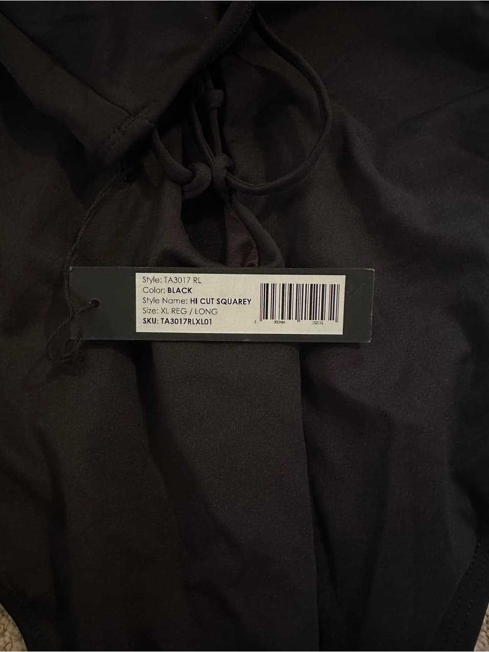 NWT TA3 Squarey hi cut one piece swimsuit black xl regular - Thumbnail 3