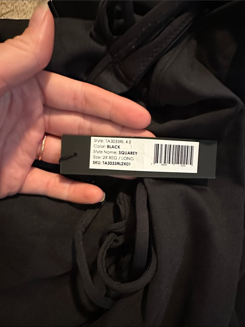 NWT TA3 Squarey large one piece swimsuit black 2x regular - Thumbnail 3